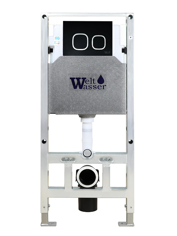 Инсталляция WeltWasser WW Amberg 506 ST BL 10000008229 для унитаза с клавишей смыва цвет Черный