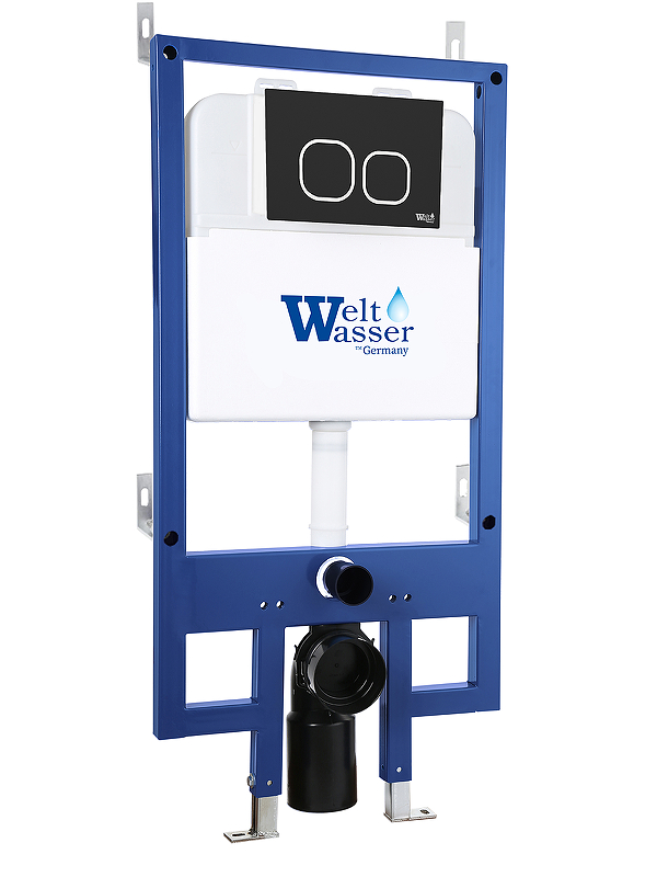 Инсталляция WeltWasser WW Bamberg 545 BL 10000013446 для унитаза с клавишей смыва цвет Черный