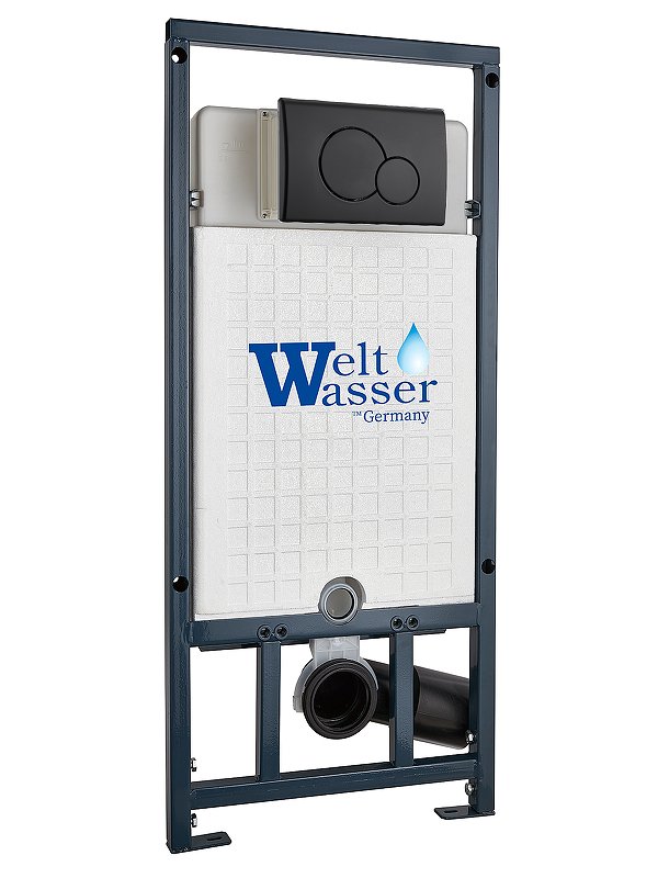 Инсталляция WeltWasser WW Marberg 507 RD BL 10000011214 для унитаза с Черной матовой клавишей смыва