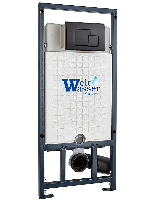 Инсталляция WeltWasser WW Marberg 507 SE BL 10000011216 для унитаза с Черной матовой клавишей смыва
