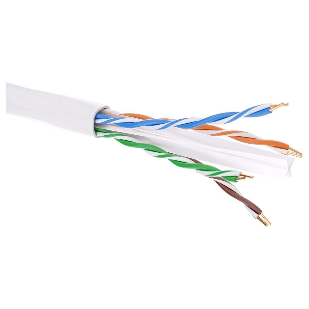 Интернет-кабель (витая пара) U/UTP CAT6 4х2х0,55 мм DKC белый (305 м)