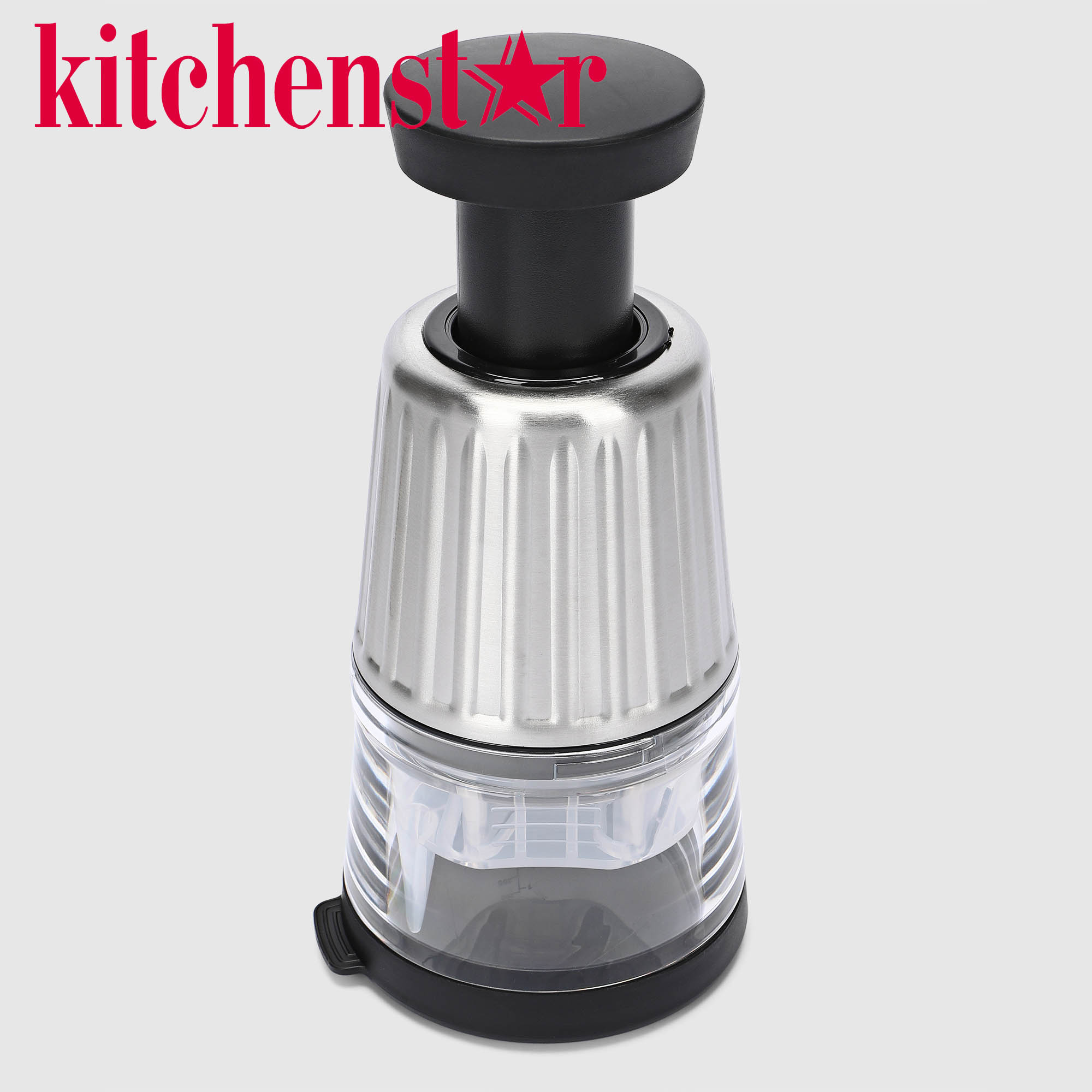 Измельчитель ручной Kitchenstar механический, нержавеющая сталь zf2426s