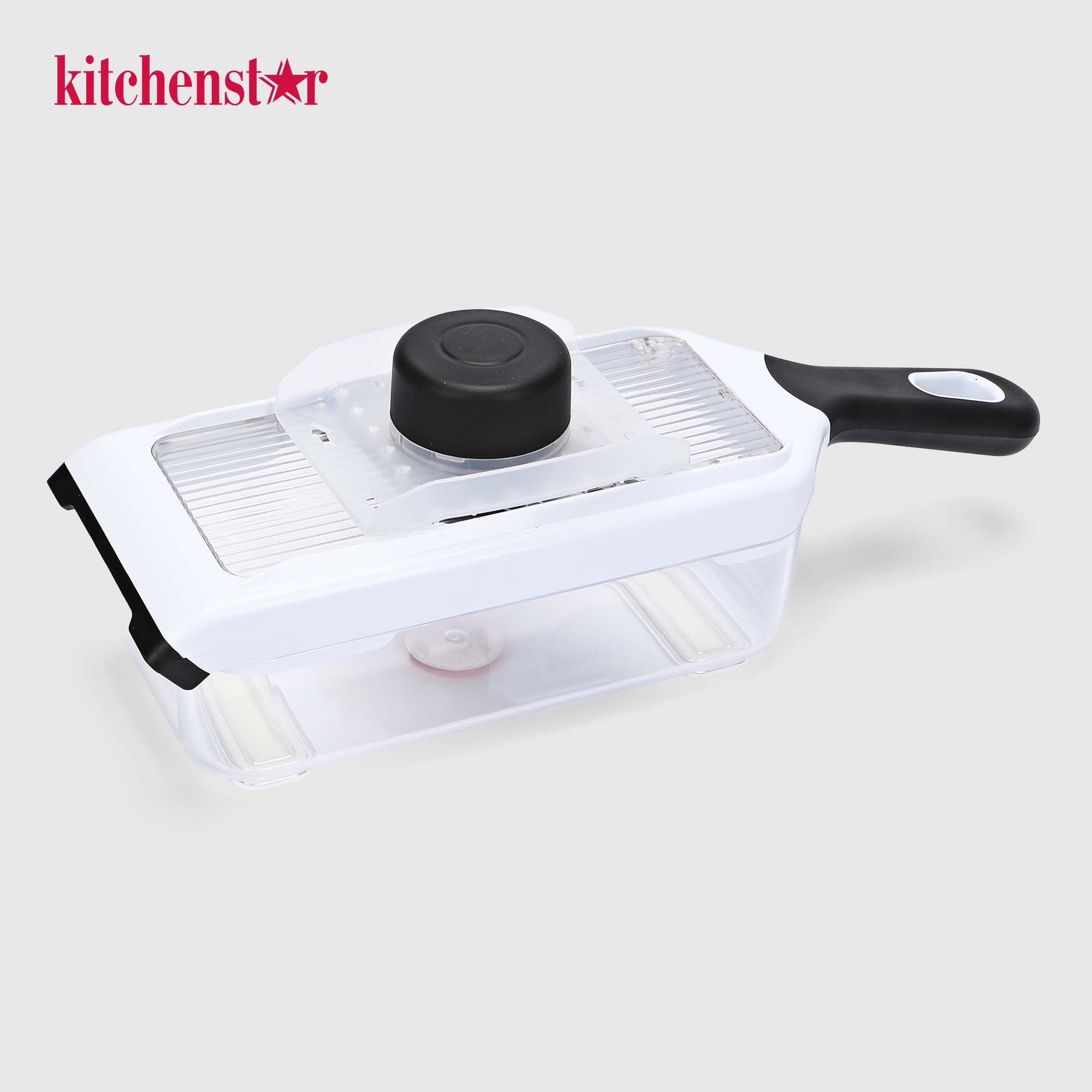 Измельчитель ручной Kitchenstar механический, с контейнером 2в1 zf2507
