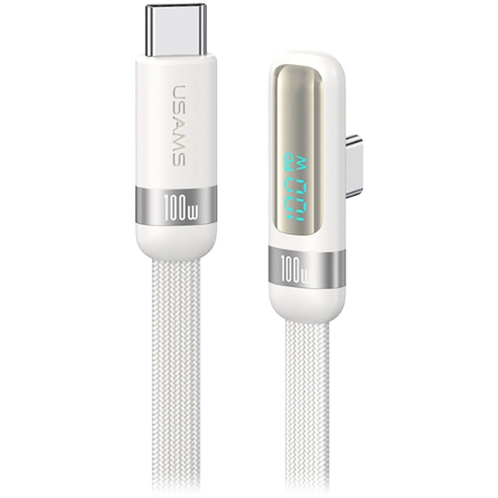 Кабель Usams US-SJ653 100W USB Type-C 1.2 м белый