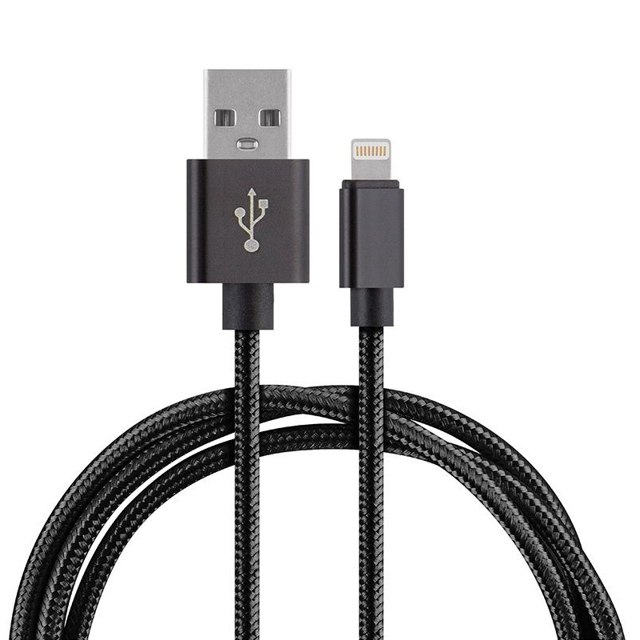 кабель USB 2.0-Lightning ENERGY ET-25 1,0м черный