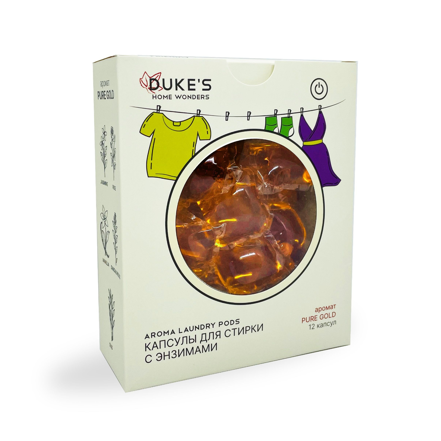 Капсулы для стирки Duke's Pure gold 12 шт