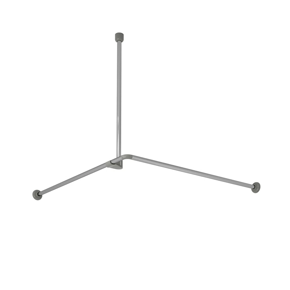 Карниз для ванной WasserKraft 90х90 см сборный Г-образный алюминий хром (SC-469090)