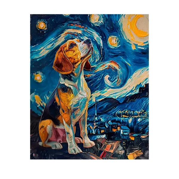 Картина на холсте Ночь бигля 40x50 см