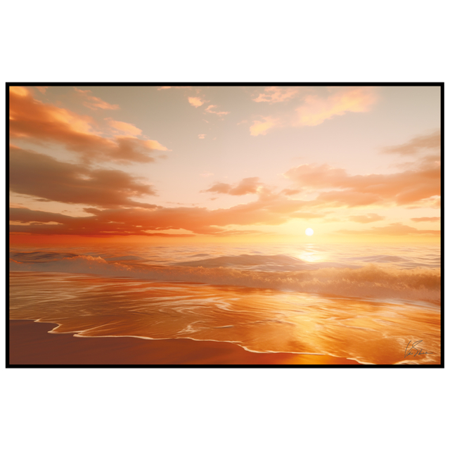 картина в раме на холсте Sunset 700х1100мм