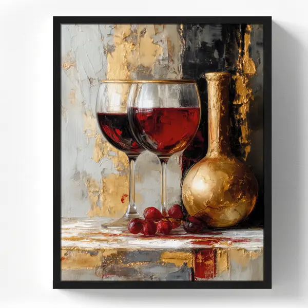 Картина в раме Postermarket Красное вино 40x50 см цвет разноцветный