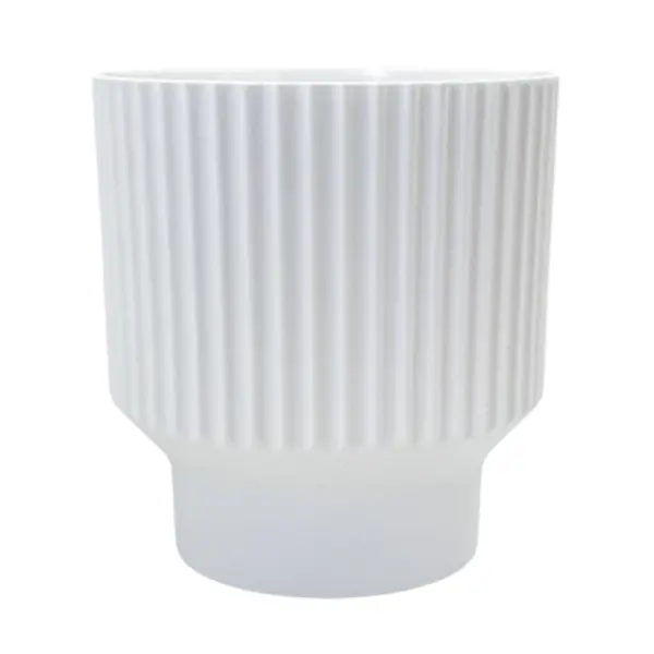 Кашпо для цветов Evergreen Design Аркада 14x17x1.5 см v2.85 л пластик белый