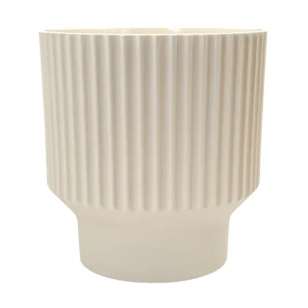 Кашпо для цветов Evergreen Design Аркада 22x23x23.5 см v7.2 л пластик ванильный