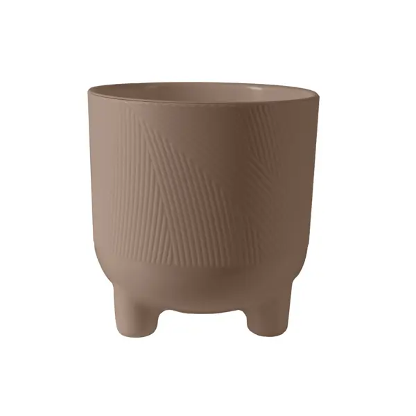 Кашпо для цветов Evergreen Design Фита 13x13x14 см v1.45 л пластик фраппе на ножках