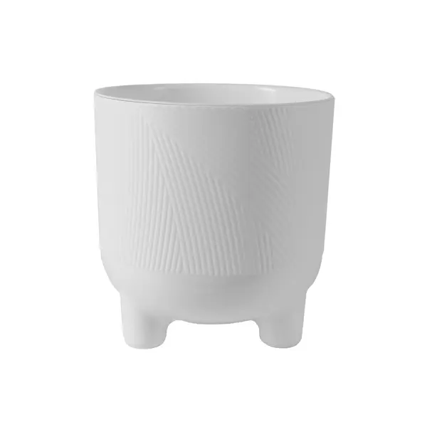 Кашпо для цветов Evergreen Design Фита 19x19x20 см v4.3 л пластик белый на ножках
