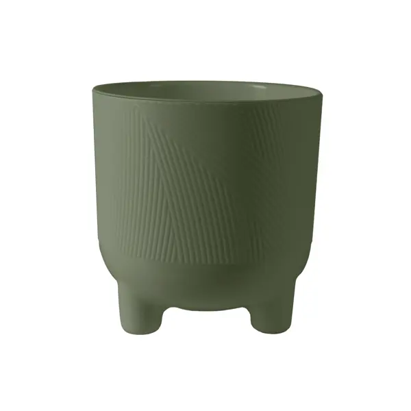 Кашпо для цветов Evergreen Design Фита 19x19x20 см v4.3 л пластик нефритовый на ножках