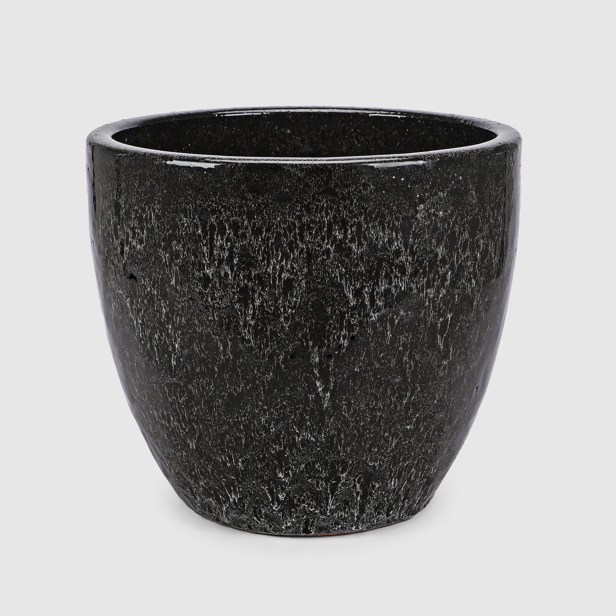 Кашпо для цветов Viet Thanh глазурь коричневый D36