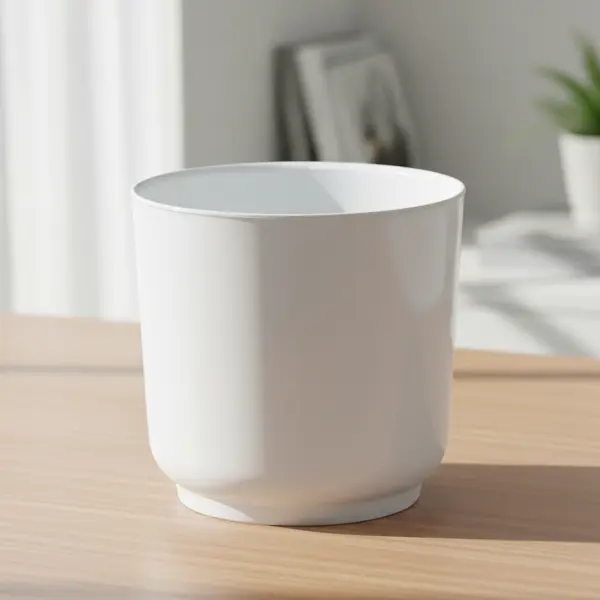 Кашпо Evergreen Design Дельта 17x17x17 см v3.2 л пластик белый