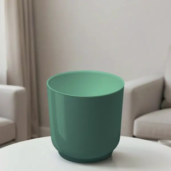 Кашпо Evergreen Design Дельта 22x22x22 см v6.4 л пластик нефрит