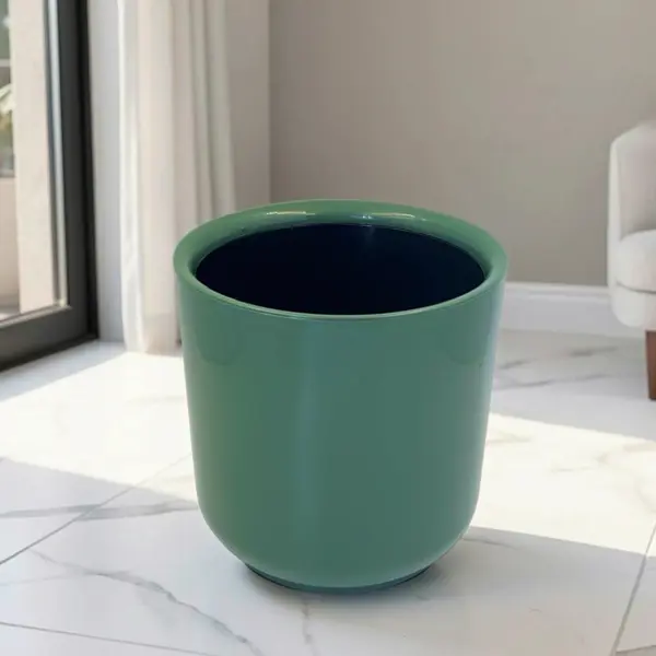 Кашпо Evergreen Design Дельта 25x25x25 см v9.8 л пластик нефрит