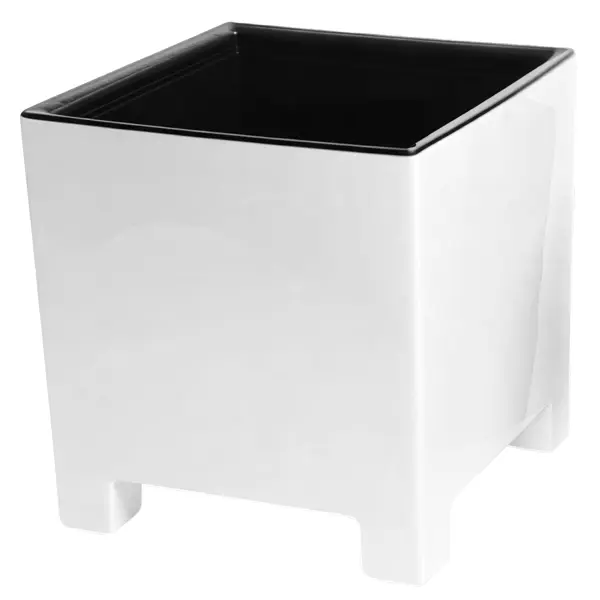 Кашпо Evergreen Design Нард 17x19x19 см v5.5 л пластик белый