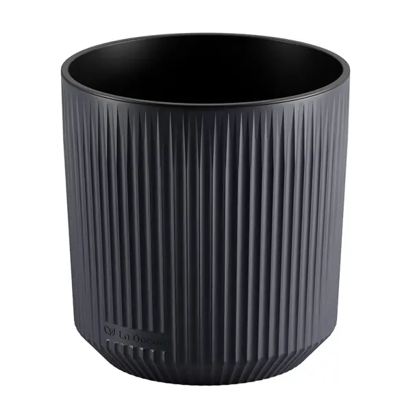 Кашпо ВМС Грейс 24x24x25 см v8 л пластик антрацит