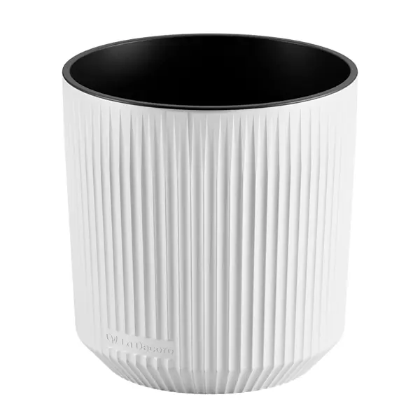 Кашпо ВМС Грейс 24x24x25 см v8 л пластик белый