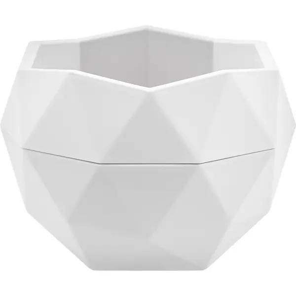Кашпо ВМС Топаз 10x10x7 см v0.17 л пластик белый