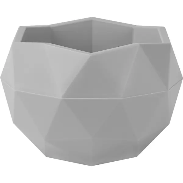 Кашпо ВМС Топаз 10x10x7 см v0.17 л пластик серый жемчуг