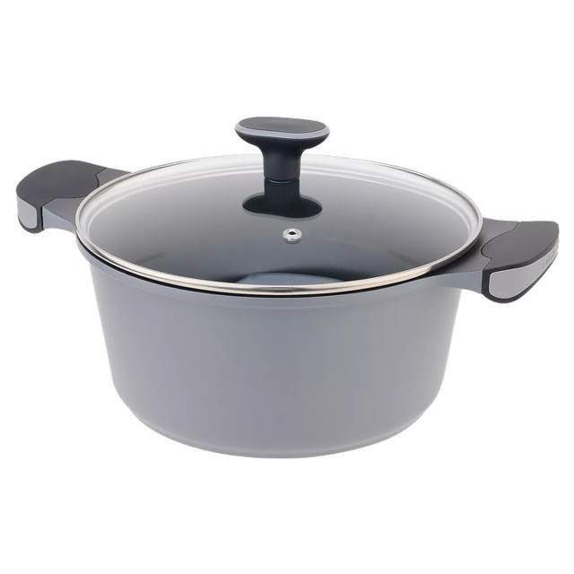 кастрюля POLARIS Штайн/Stein-20С 2,5л 20см антипр.покр. литой алюминий стеклянная крышка индукция