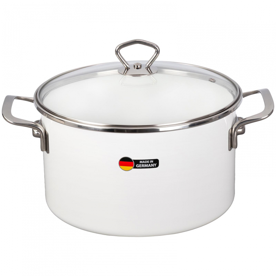 Кастрюля с крышкой Maisingers d24/h14.5см 6.1л белый