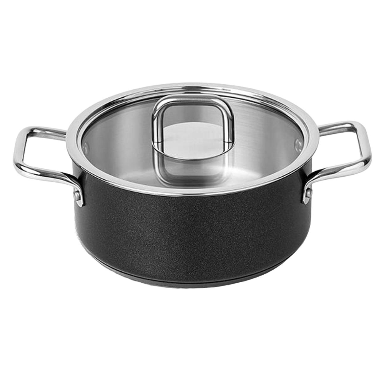 Кастрюля Silampos Comfort glass black 4,2 л 24 см