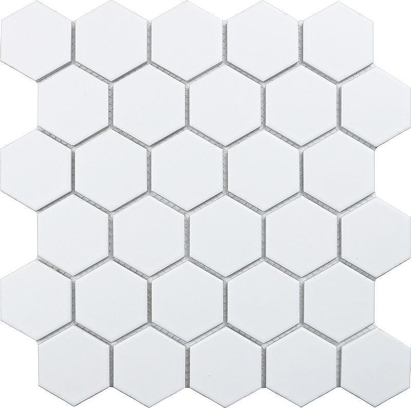 Керамическая мозаика StarMosaic Hexagon small White Matt MT31000/LJ5108/IDL1005 26,5x27,8 см
