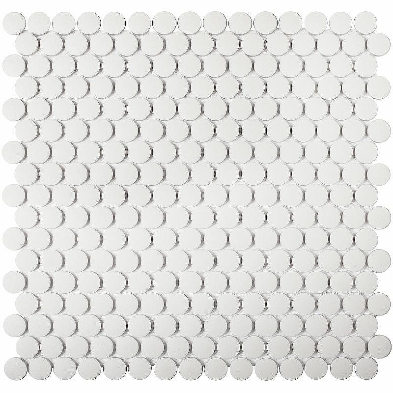 Керамическая мозаика StarMosaic Non-Slip Hexagon Penny Round White Antislip JNK81011 30,9x31,5 см