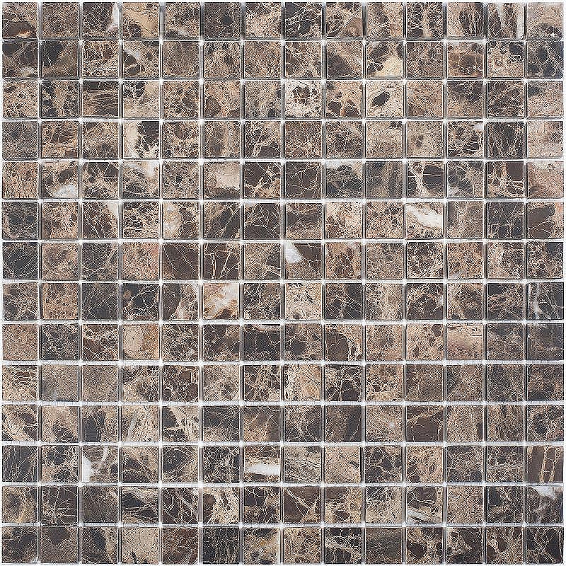 Керамическая мозаика StarMosaic Wild Stone Dark Emperador Matt JMST070 30,5x30,5 см