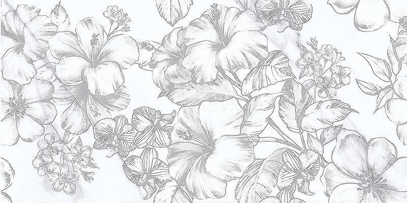 Керамическая плитка Azori Carrara Flowers 00-00108694 настенная 31,5х63 см