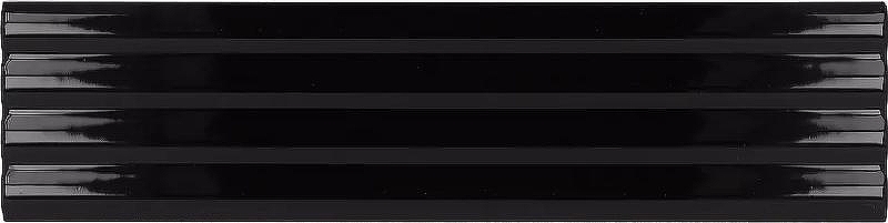 Керамическая плитка Equipe Costa Nova Onda Black Glossy 28438 настенная 5х20 см