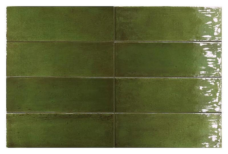 Керамическая плитка Equipe Fango 30675 Green Gloss настенная 5х15 см
