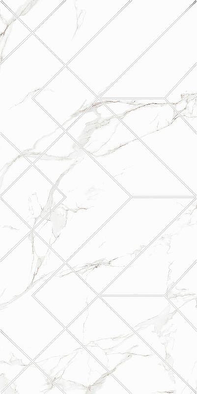 Керамическая плитка Eurotile (Rus) Amuletto White Decor 5 AM 0105 M настенная 25х50 см