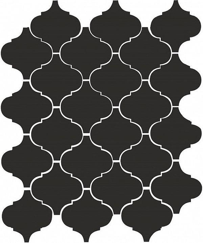 Керамическая плитка Kerama Marazzi Арабески глянцевый черный 65001 настенная 26х30 см