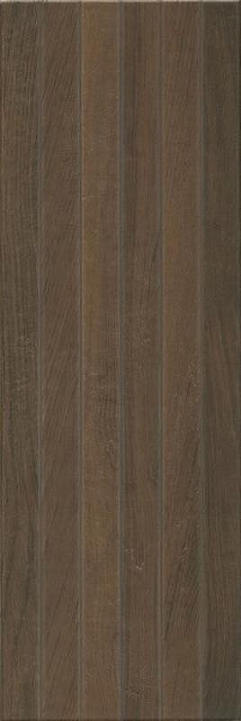 Керамическая плитка Kerama Marazzi Семпионе коричневый темный структура обрезной 13096R настенная 30x89,5 см