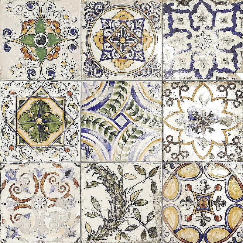 Керамическая плитка Mainzu Maiolica Centro Mix PT03095 настенная 20х20 см