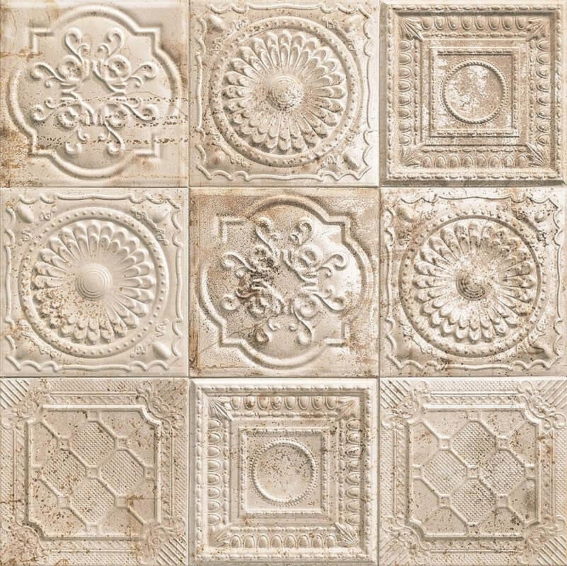 Керамическая плитка Mainzu Tin-Tile Rusty Cream настенная 20х20 см
