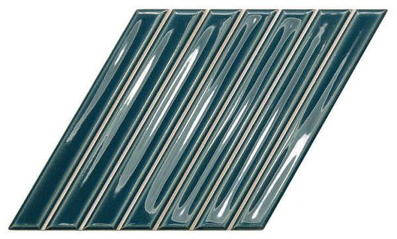 Керамическая плитка WOW Spike Bars B Peacock Blue 135024 настенная 15х25,9 см