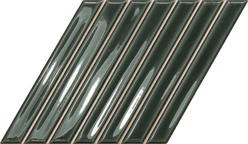 Керамическая плитка WOW Spike Bars B Royal Green Gloss 135025 настенная 15х25,9 см