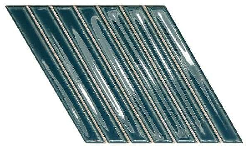 Керамическая плитка WOW Spike Bars A Peacock Blue настенная 135015 15х25,9 см