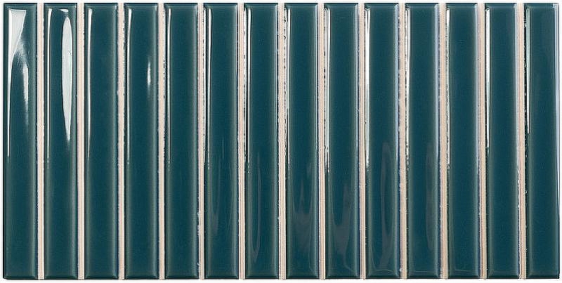 Керамическая плитка WOW Sweet Bars Peacock Blue 128703 настенная 12,5x25 см