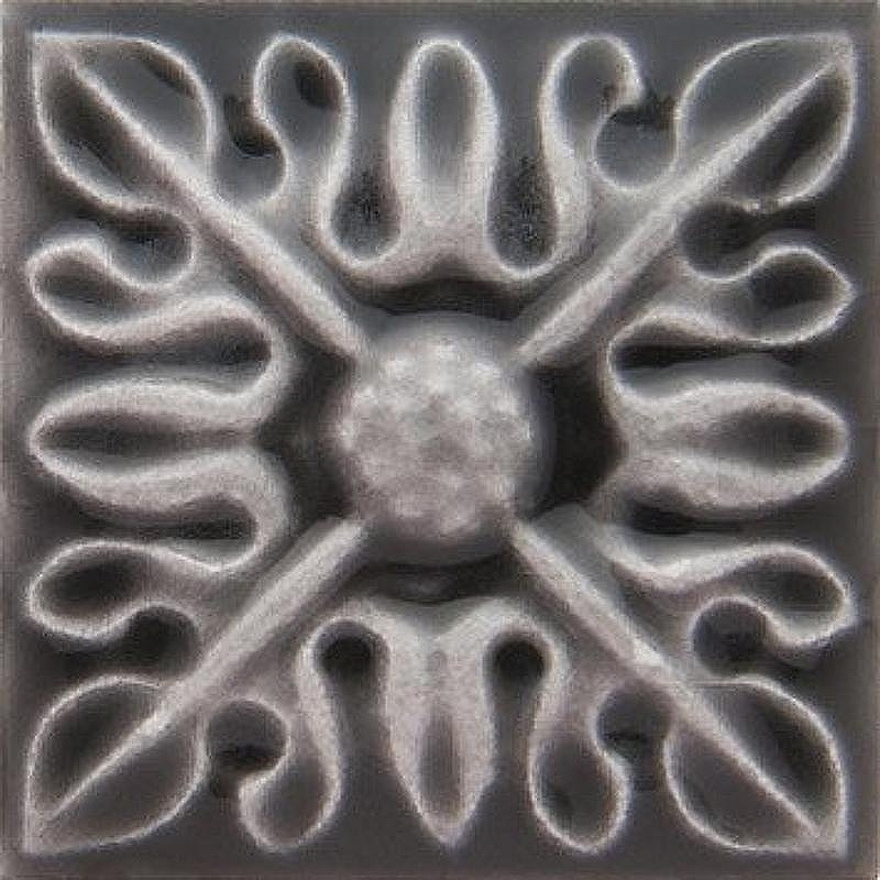 Керамическая вставка Adex Studio Relieve Flor № 2 Volcanico ADST4065 3х3 см