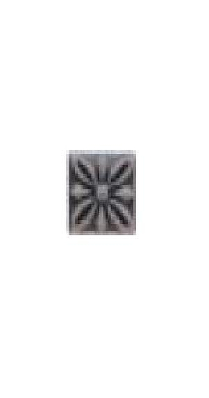 Керамическая вставка Adex Studio Taco Relieve Flor Nº 1 Volcanico 3х3 см