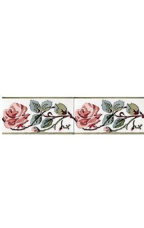 Керамический бордюр Adex Modernista Cenefa Rosas PB C/C B Carmin 7,5х15 см