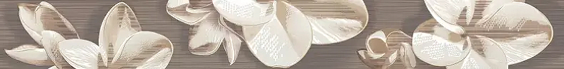 Керамический бордюр Azori Amati Plumeria Alba 584191003 6,2х50,5 см